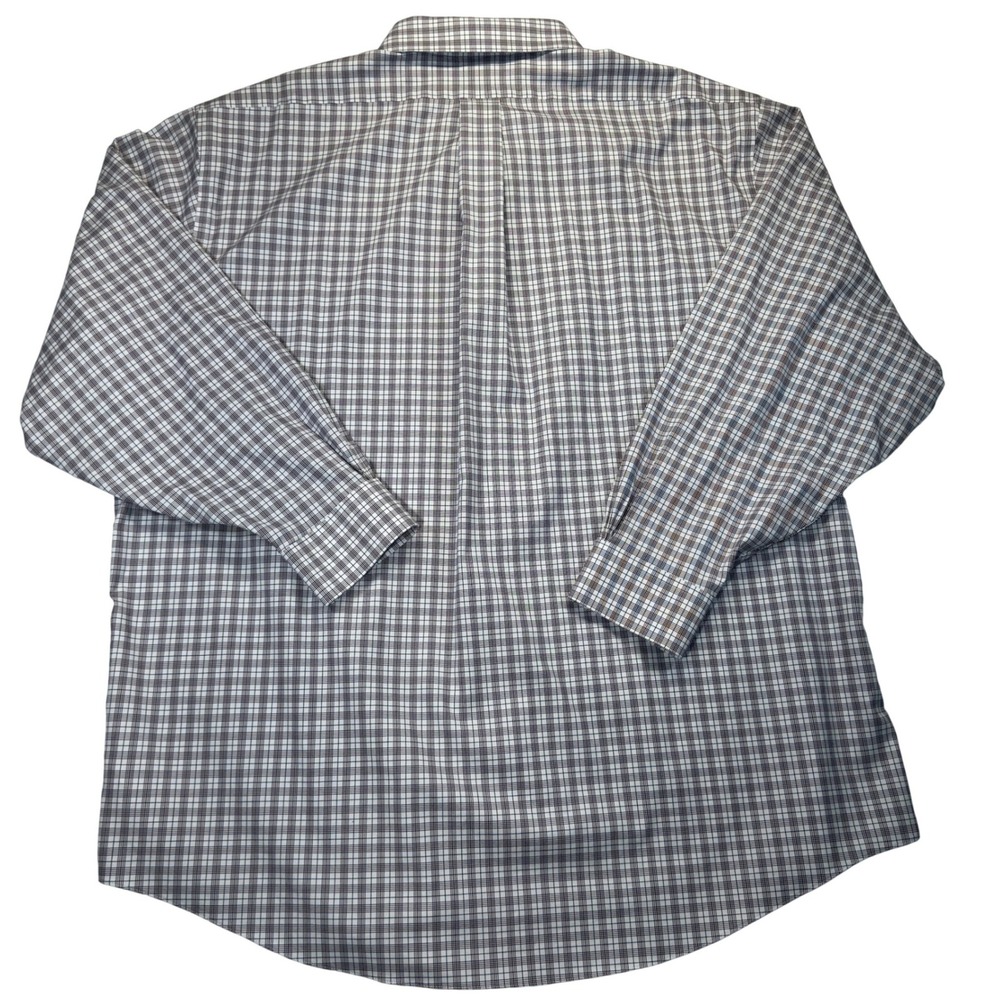 Brooks Brothers Mens 18 34 Traditional Dress Shirt Brown Check Non Iron - Picture 3 of 7